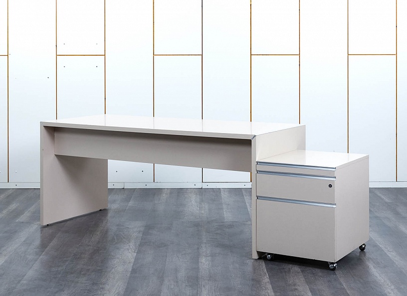 Комплект офисной мебели стол с тумбой  1 750х750х750 ЛДСП Бежевый   (СППБк-07033)
