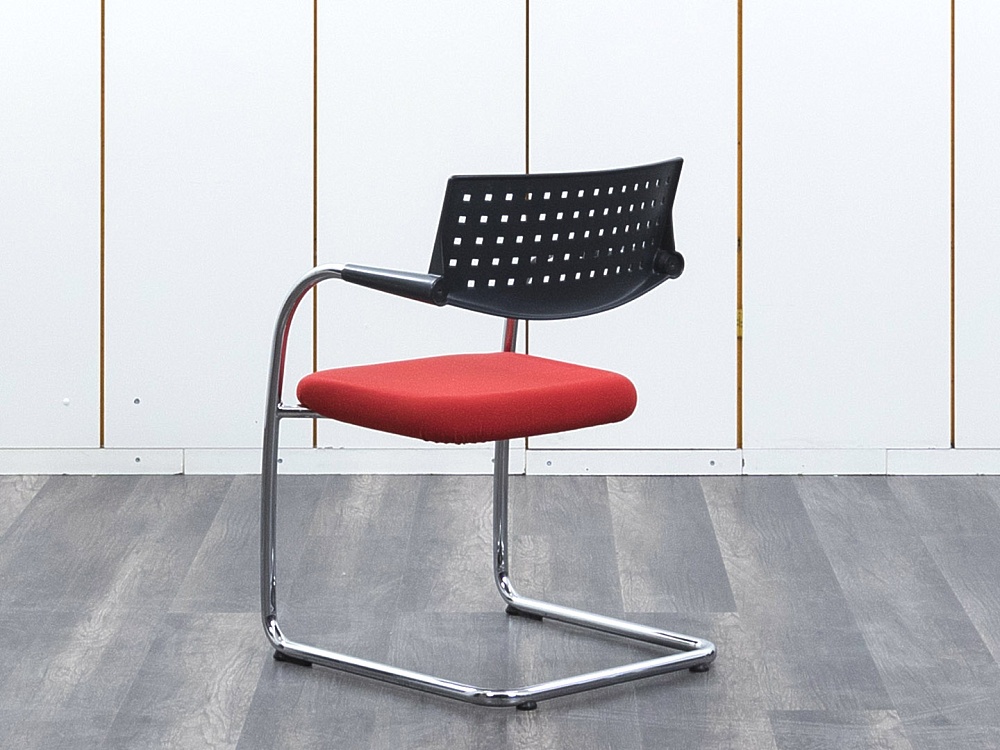 Конференц кресло для переговорной  Красный Ткань VITRA   (УДТК1-21032)