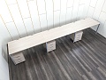 Комплект офисной мебели  4 860х1 630х750 ЛДСП Зебрано   (КОМЗ-28072)