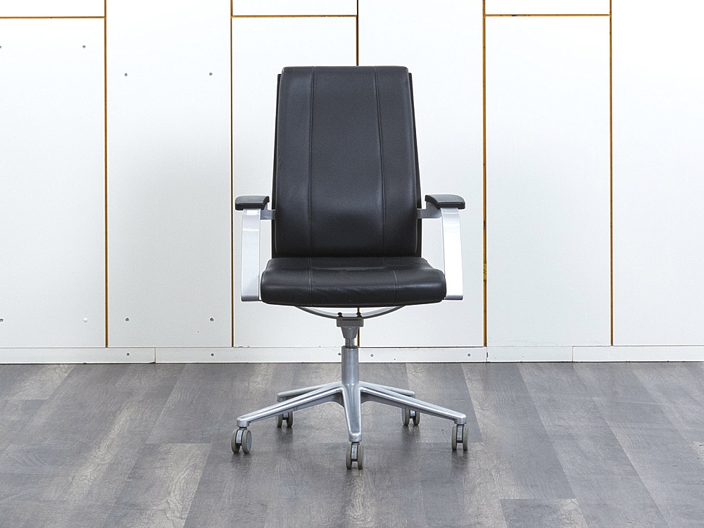 Офисное кресло руководителя  Sitland  Кожа Черный Madera B  (КРКЧ-10082)