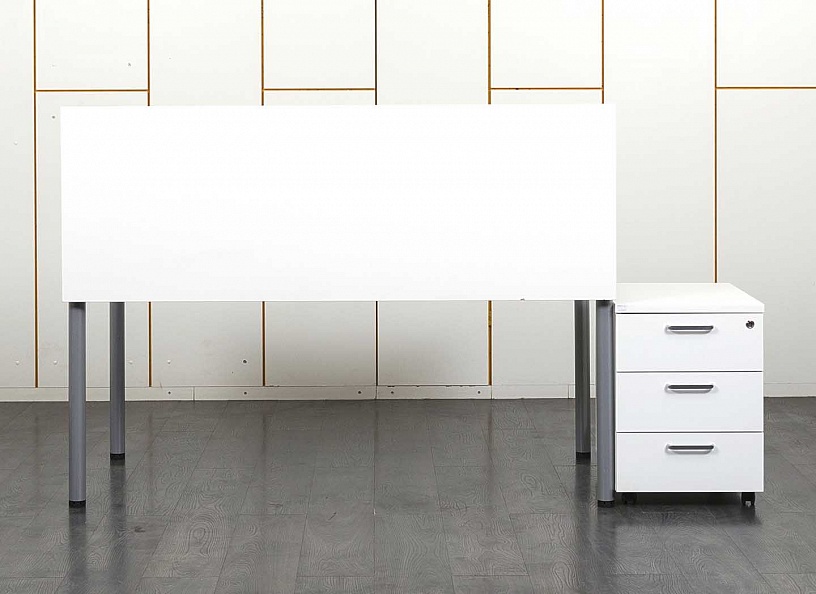 Комплект офисной мебели стол с тумбой  1 600х800х750 ЛДСП Белый   (СППБК2-01061)