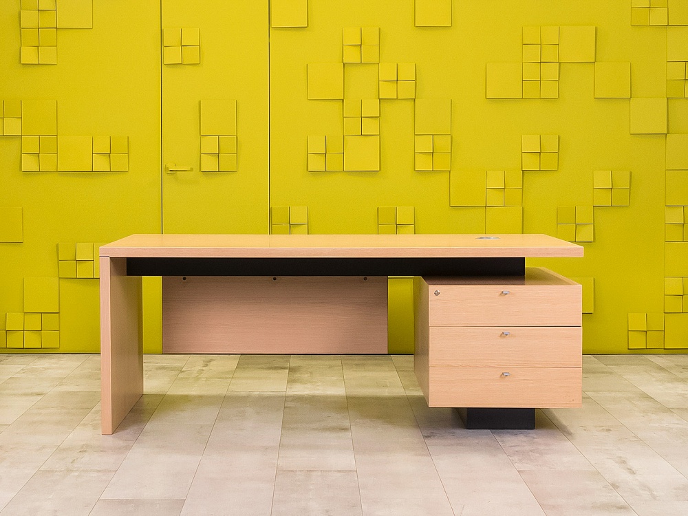 Стол для руководителя 1900x1000 ДСП Зебрано Италия_СРПЗ-280423