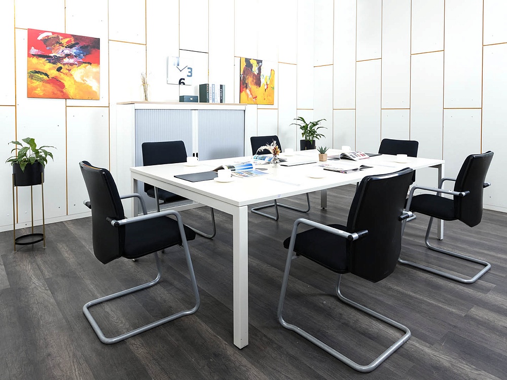 Офисный стол для переговоров Herman Miller 2 400х1 400х750 ЛДСП Белый   (СГПБк-02122)