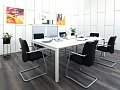 Офисный стол для переговоров Herman Miller 2 400х1 400х750 ЛДСП Белый   (СГПБк-02122)