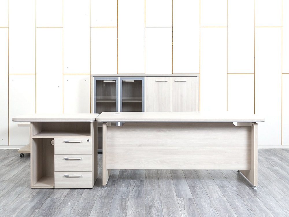 Кабинет руководителя  1 800х950х760 ЛДСП Дуб молочный Focus Director  (КРВ-21064)