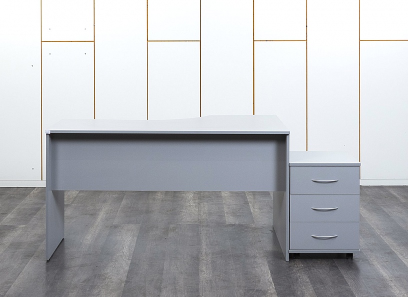 Комплект офисной мебели стол с тумбой  1 400х900х750 ЛДСП Серый   (СПУСКл-27013)