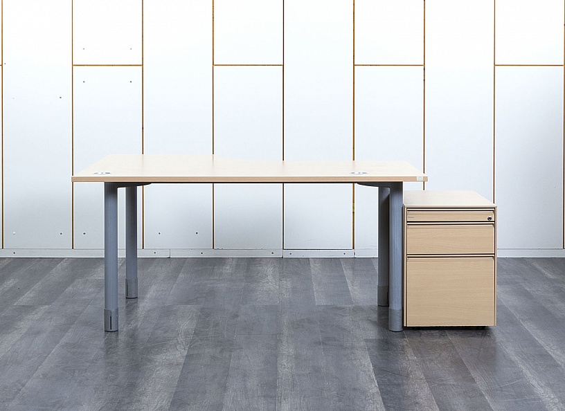 Комплект офисной мебели стол с тумбой Bene 1 600х1 200х750 ЛДСП Бук   (СПУВКп-13081)