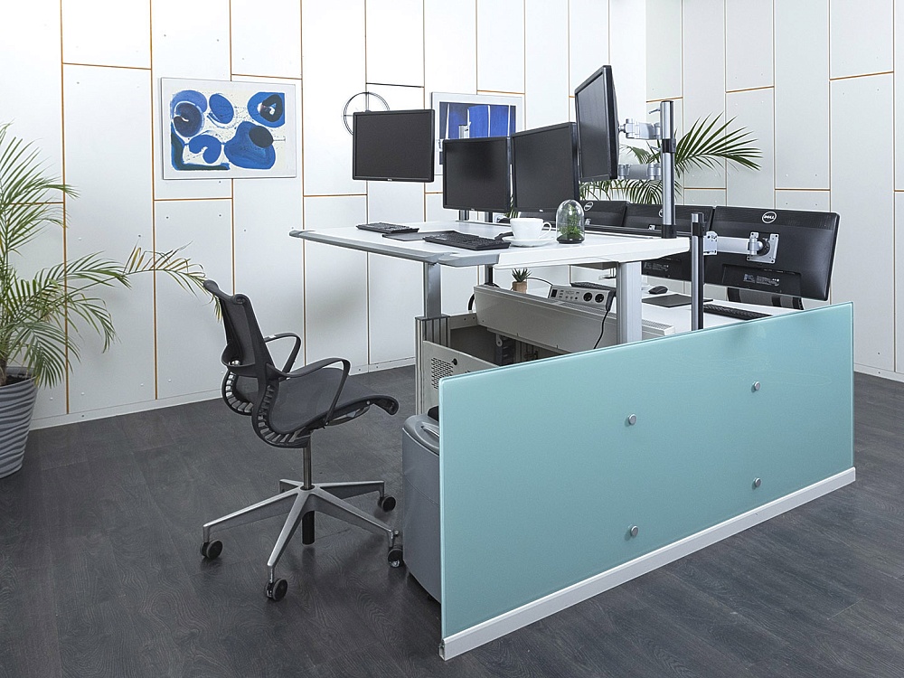 Комплект офисной мебели Technology Desking 2 050х1 330х720 ЛДСП Серый   (КОМС-01101)