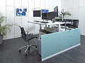 Комплект офисной мебели Technology Desking 2 050х1 330х720 ЛДСП Серый   (КОМС-01101)