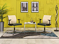 Комплект из 2-х кресел для переговоров Think Steelcase Кожа Зелёный США  УГКВк-13049