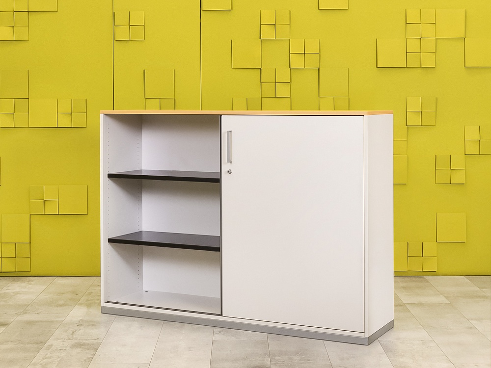 Шкаф для документов офисный Steelcase ЛДСП Белый Германия  ШД2ДБ-30016
