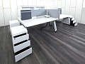 Комплект офисной мебели Herman Miller 3 200х1 650х1 180 ЛДСП Белый   (КОМБ1-13112)