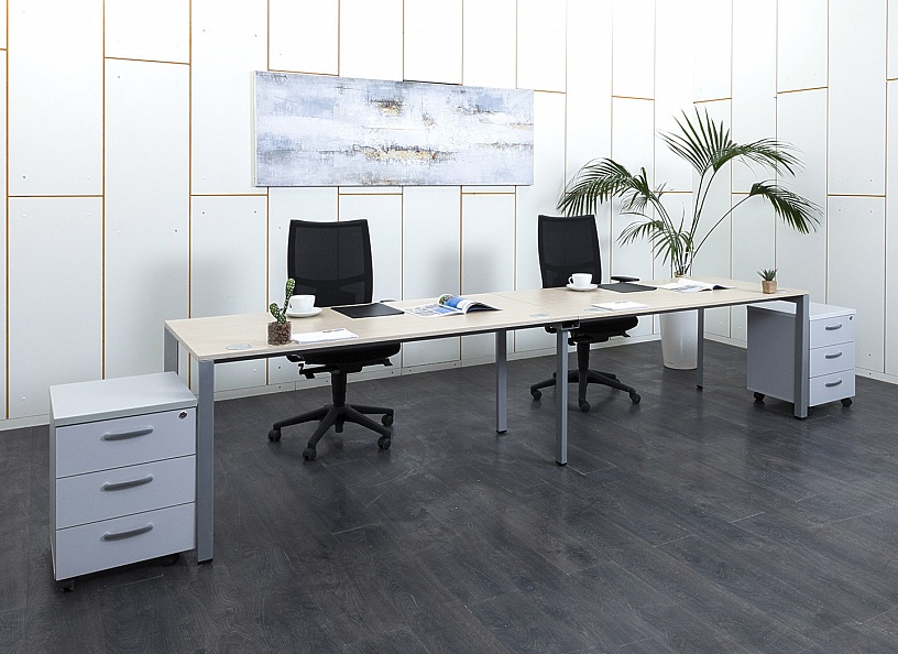 Комплект офисной мебели  3 200х800х710 ЛДСП Зебрано   (КОМЗ1-10012)