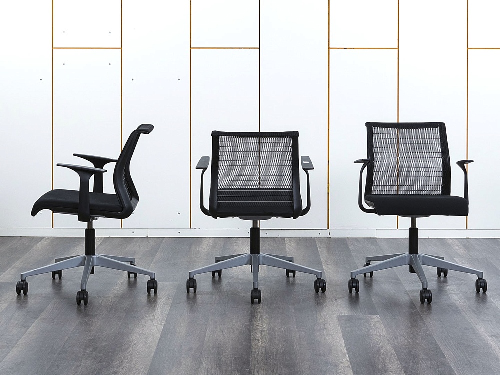 Конференц кресло для переговорной  Черный Ткань SteelCase   (КПТЧ-27062)