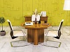 Офисный стол для переговоров CANNES Goodfurniture 1200x1200x760 МДФ Орех Италия_СГКХК-070524