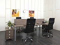 Комплект офисной мебели  2 800х1 480х750 ЛДСП Зебрано   (СППЗК-09031)