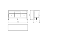 САГА тумба 3 ящика серая/ясень RU