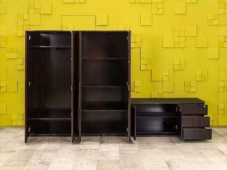 Кабинет руководителя Flute ORA Шпон Орех Италия_КРХ-040423