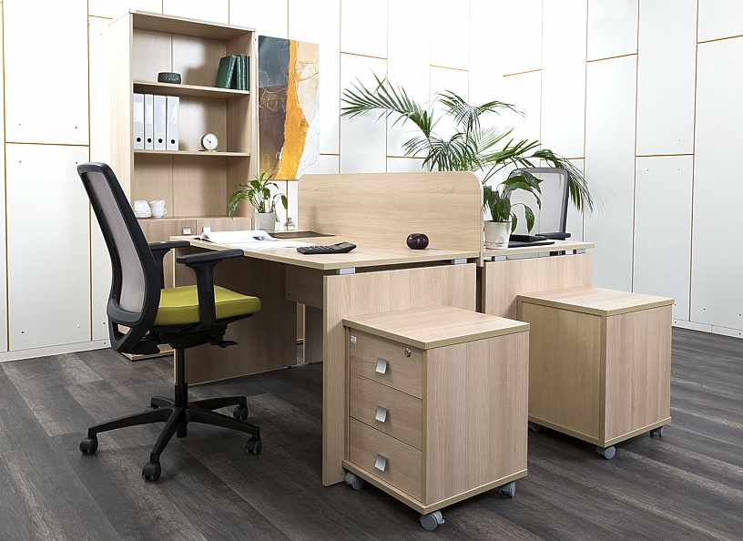 Комплект офисной мебели 1 400х720х750 ЛДСП Бук   (КОМВ1-07062)