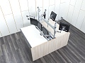 Комплект офисной мебели SBFI 1 530х1 930х730 ЛДСП Бук Back&amp;amp;back  (КОМВ-18042)