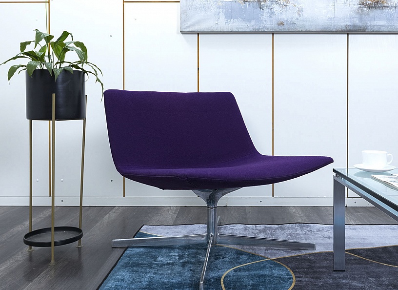 Мягкое кресло Arper  Ткань Фиолетовый Catifa 80  (Комплект из 2-х кресел КНТФк-19053)