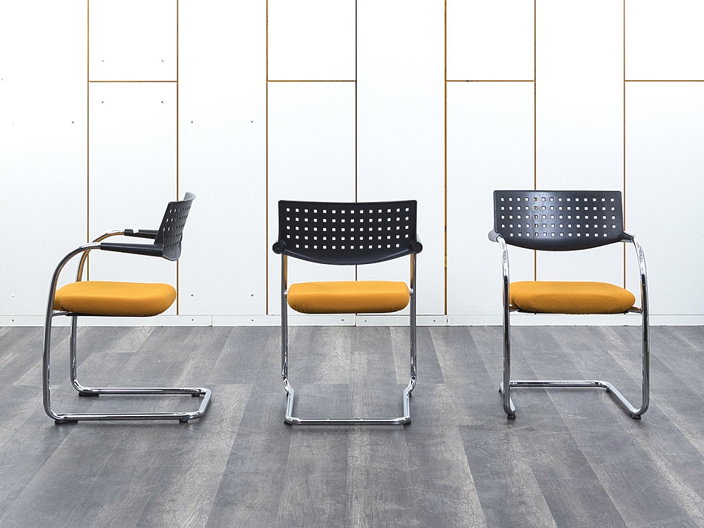 Конференц кресло для переговорной  Оранжевый Ткань VITRA   (УДТО-21032)
