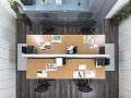 Комплект офисной мебели Herman Miller 3 200х1 800х1 000 ЛДСП Орех   (КОМХ1-16082)