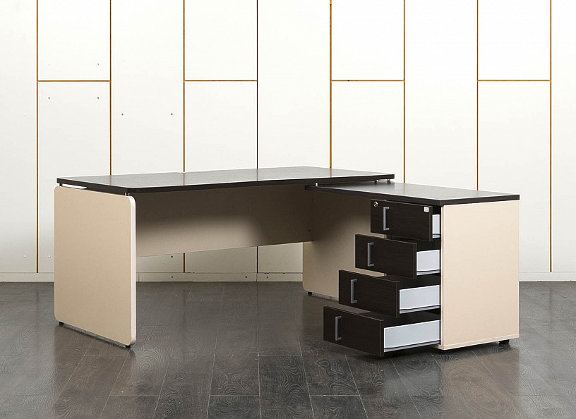Комплект офисной мебели стол с тумбой  1 600х1 700х750 ЛДСП Венге   (СПУЕК-10041)