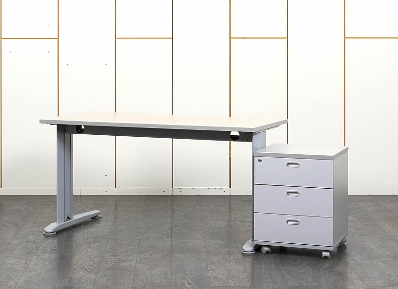 Комплект офисной мебели стол с тумбой  1 400х700х750 ЛДСП Зебрано   (СППЗК-30071)