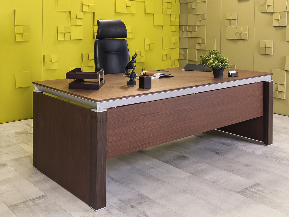 Стол для руководителя HAN 2200x1000 Шпон Венге Италия_СРПЕ-061022