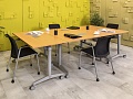 Офисный стол прямой Steelcase ЛДСП Ольха Франция  СППЛ-04026