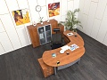 Кабинет руководителя  2 200х1 900х760 ЛДСП Ольха   (КРЛ1-21071)