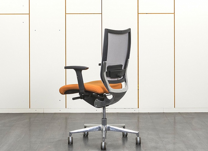 Офисное кресло для персонала   Сетка Оранжевый   (КПТО-06051)