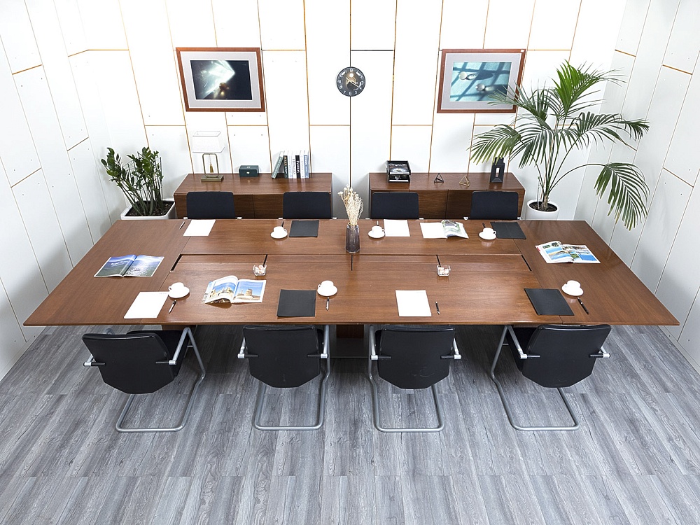 Офисный стол для переговоров Bene 4 270х1 520х740 Шпон Орех   (СГПХ-12123)