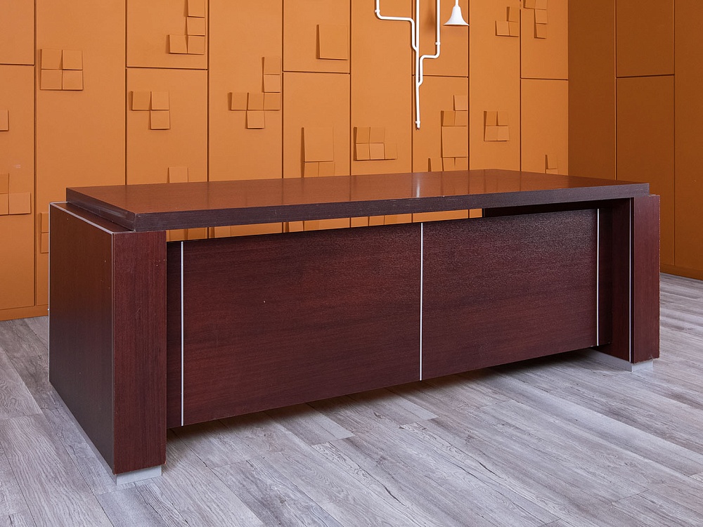 Стол для руководителя  2 120х900х720 ЛДСП Вишня   (СРПШ-05065)