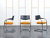 Конференц кресло для переговорной  Оранжевый Ткань VITRA   (УДТО-07120)