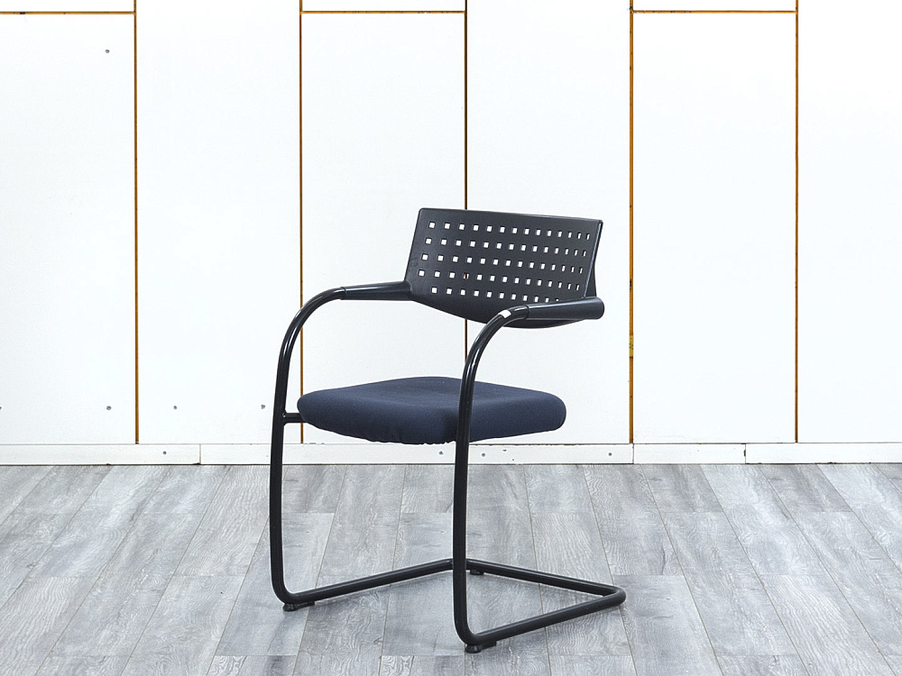 Конференц кресло для переговорной  Синий Ткань VITRA VISAVIS 2  (УДТН-20024)
