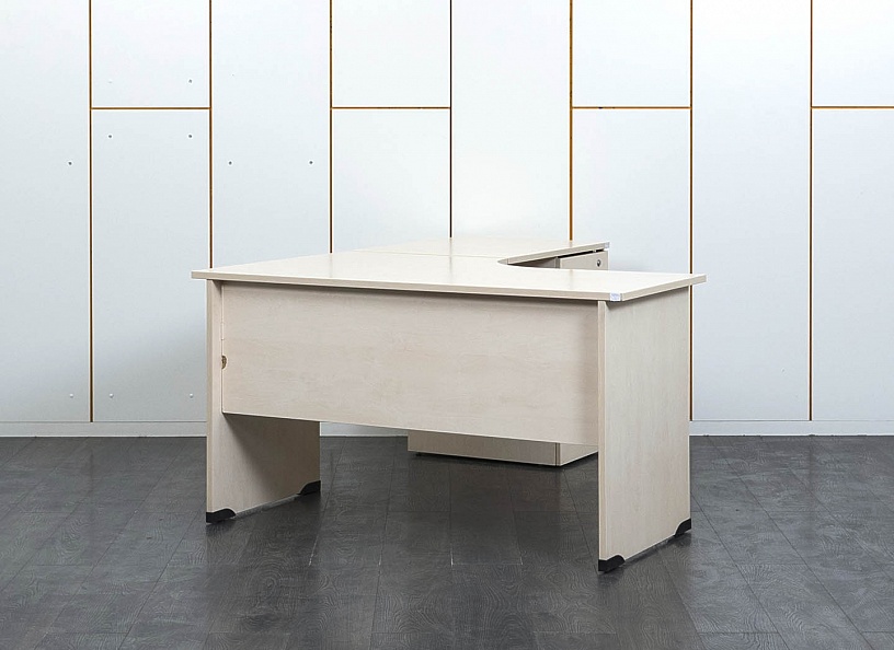 Комплект офисной мебели стол с тумбой  1 400х1 700х750 ЛДСП Клен   (СПУВКп-12101)