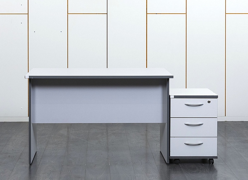 Комплект офисной мебели стол с тумбой  1 200х700х750 ЛДСП Серый   (СППСК1-01111)