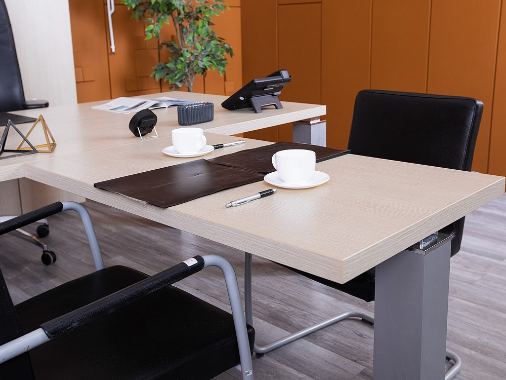 Кабинет руководителя Sinetica 2 000х2 000х730 ЛДСП Зебрано TAO  (КРЗ-09104)