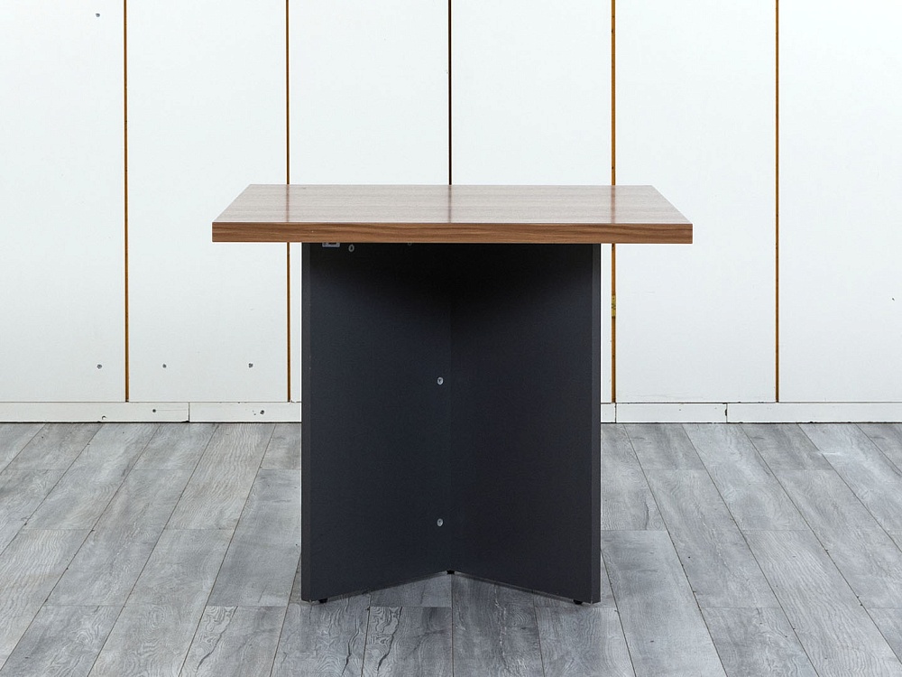 Офисный стол для переговоров  900х900х755 ЛДСП Зебрано Сенатор  (СГПЗ-07114)