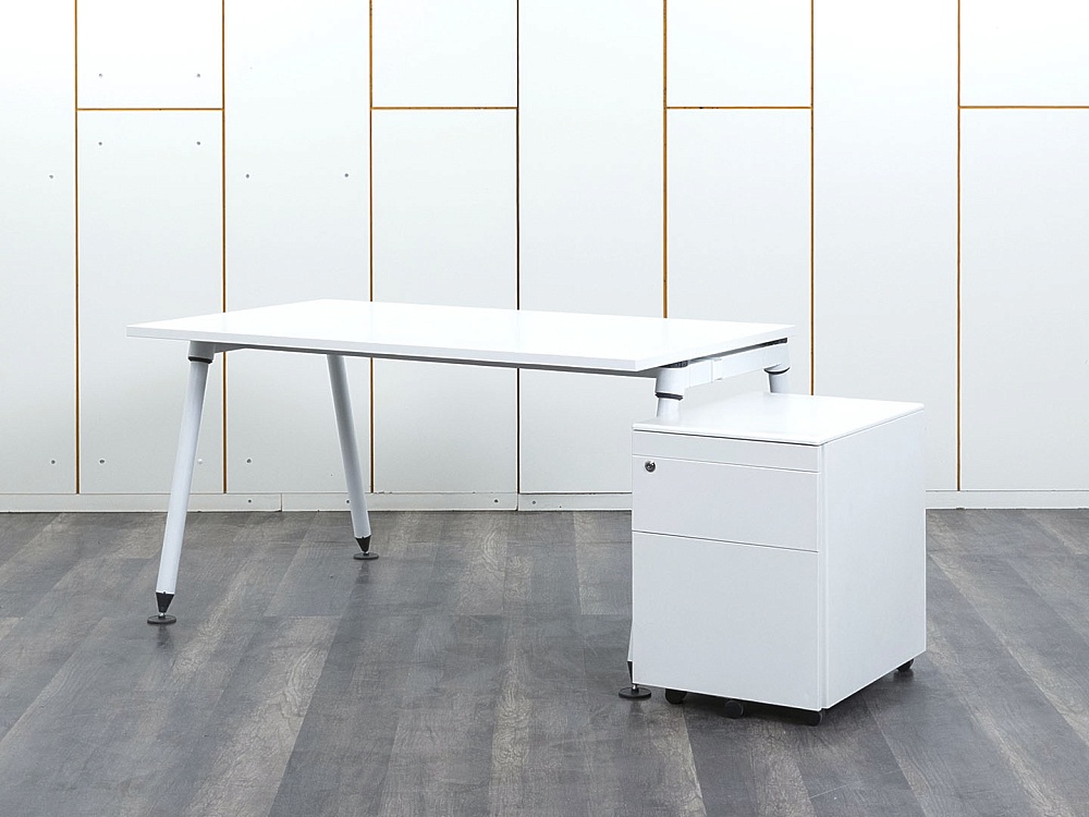 Комплект офисной мебели стол с тумбой Herman Miller 1 400х800х730 ЛДСП Белый   (СППБК-13112)