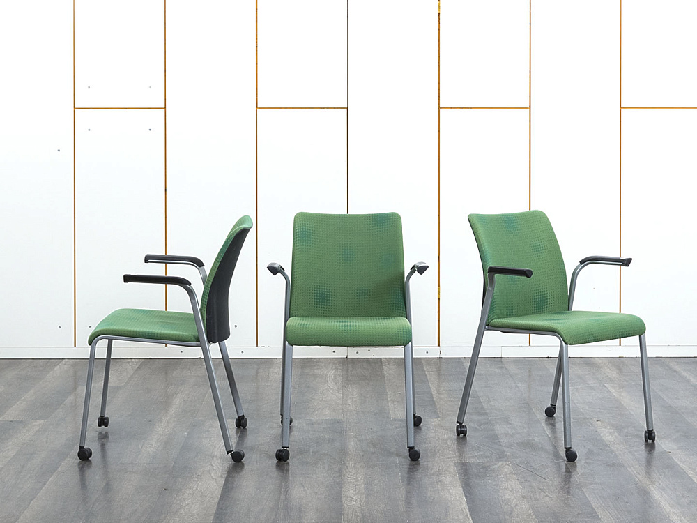 Конференц кресло для переговорной  Зеленый Ткань SteelCase   (УНТЗ-09083)