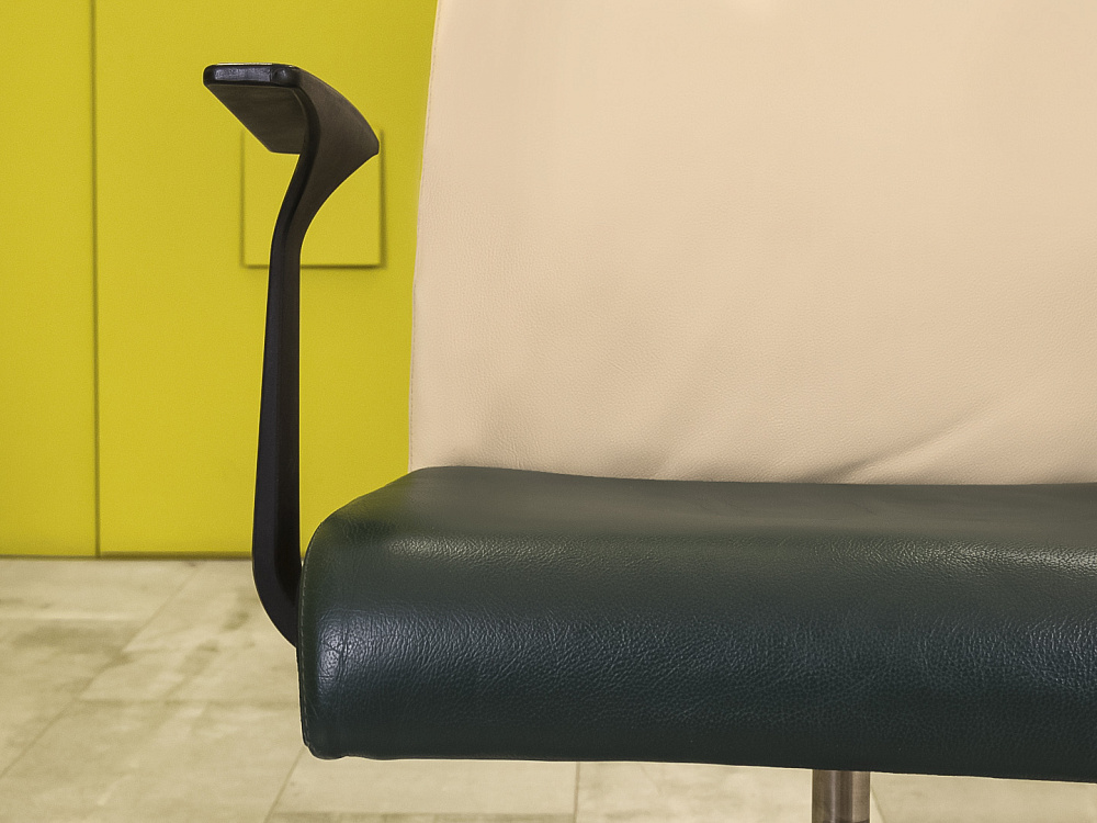 Комплект из 2-х кресел для переговоров Think Steelcase Кожа Зелёный США  УГКВк-13049
