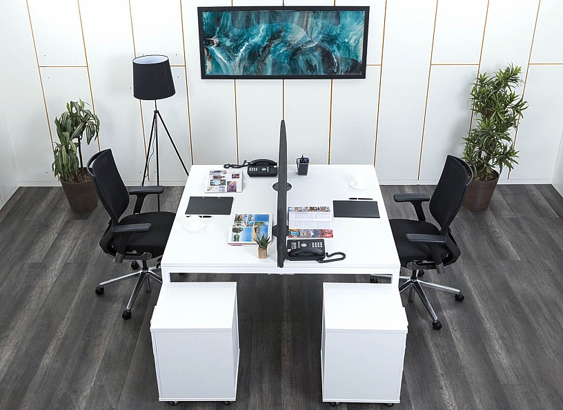 Комплект офисной мебели  1 400х1 440х750 ЛДСП Белый   (КОМБ2-19122)