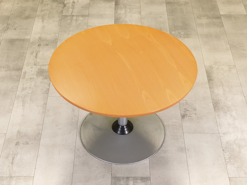 Офисный стол для переговоров Steelcase 1100x1100x720 ЛДСП Бук Франция_СГКВ-280923
