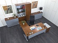 Кабинет руководителя Bene 1 800х1 800х750 Шпон Орех   (КРХ1-08091)