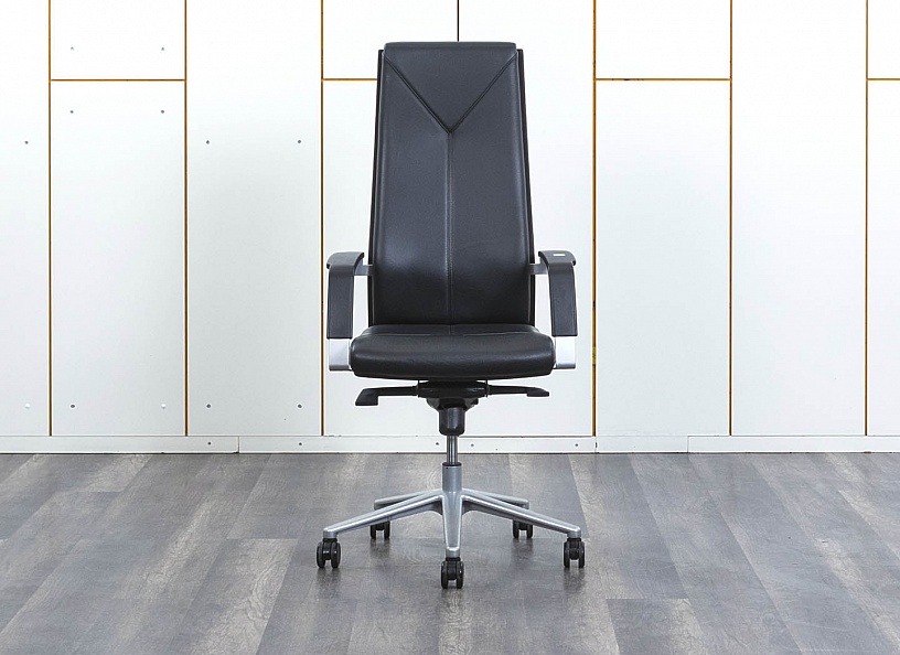 Офисное кресло руководителя  Sitland  Кожа Черный Modera A  (КРКЧ-21072)