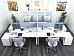 Комплект офисной мебели Herman Miller 3 200х1 650х1 180 ЛДСП Белый   (КОМБ1-13112)