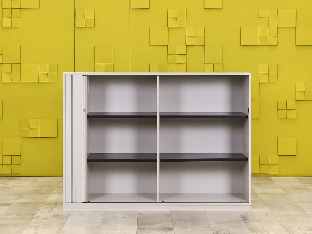 Шкаф для документов офисный  Steelcase ЛДСП Серый Франция  ШД1ДС4-27046